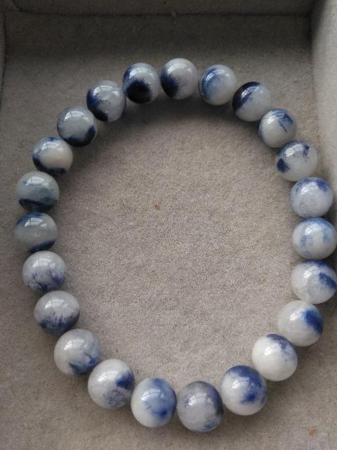 デュモルチェライトインクォーツ約8ミリブレスレット < 女性アクセサリー/時計 デュモルチェライトインクォーツ約8ミリブレスレット < 女性アクセサリー/時計の