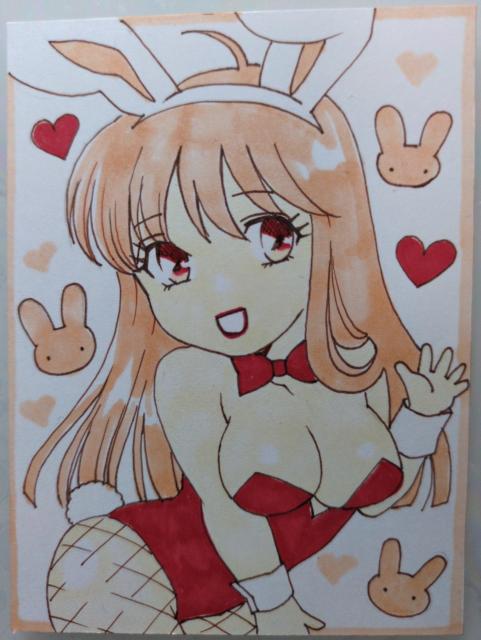 自作イラスト・送料込・オリジナル・バニーガール・A7(ハガキサイズの半分) < アニメ/コミック/キャラクター 自作イラスト・送料込・オリジナル・バニーガール・A7(ハガキサイズの半分) < アニメ/コミック/キャラクターの