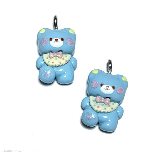 5293 小さめのステイの熊ちゃん 水色 2個 樹脂パーツ アクセサリーチャーム < ペット/手芸/園芸 5293 小さめのステイの熊ちゃん 水色 2個 樹脂パーツ アクセサリーチャーム < ペット/手芸/園芸の