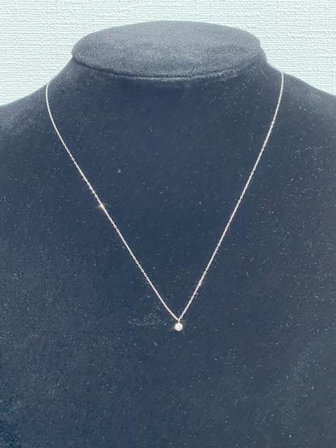 Pt850 Pt900 �_�C�������h0.07ct �ꗱ�l�b�N���X �v���`�i �\���e�B�A ���t�� �l�b�N���X �v���`�i �_�C�������h �� �����A�N�Z�T���[/���v�� 