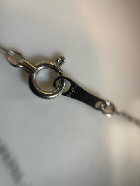 Pt850 Pt900 �_�C�������h0.07ct �ꗱ�l�b�N���X �v���`�i �\���e�B�A ���t�� �l�b�N���X �v���`�i �_�C�������h �� �����A�N�Z�T���[/���v�� 