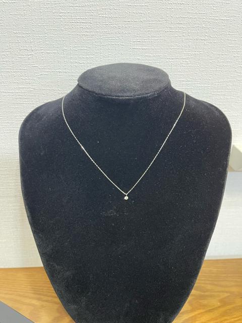 Pt850 Pt900 �_�C�������h0.07ct �ꗱ�l�b�N���X �v���`�i �\���e�B�A ���t�� �l�b�N���X �v���`�i �_�C�������h �� �����A�N�Z�T���[/���v�� 