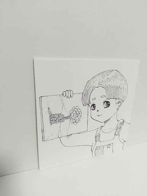 オリジナルイラスト 手描きイラスト キャンバス 花 女の子 ハンドメイド 自作 原画 モノクロ インテリア アナログ アート 絵 < アニメ/コミック/キャラクター  オリジナルイラスト 手描きイラスト キャンバス 花 女の子 ハンドメイド 自作 原画 モノクロ インテリア アナログ アート 絵 < アニメ/コミック/キャラクターの