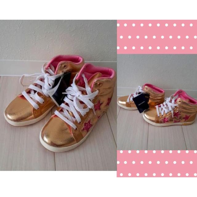 新品■レア◆SKECHERS スケッチャーズ◆メタリックゴールド×ピンク 星 スター ハイカット スニーカー 23cm < ブランド  新品■レア◆SKECHERS スケッチャーズ◆メタリックゴールド×ピンク 星 スター ハイカット スニーカー 23cm  < ブランドの