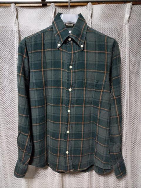 individualized shirts BD 長袖 ネルシャツ 14-31 XS〜Sサイズ チェック柄 グリーン USA製 < 男性ファッション  individualized shirts BD 長袖 ネルシャツ 14-31 XS〜Sサイズ チェック柄 グリーン USA製  < 男性ファッションの