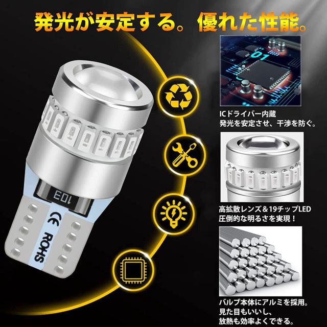 T10 LEDブルー ポジションランプ 爆光 超拡散角360° 無極性 12V 車用 < 自動車/バイク T10 LEDブルー ポジションランプ 爆光 超拡散角360° 無極性 12V 車用 < 自動車/バイク