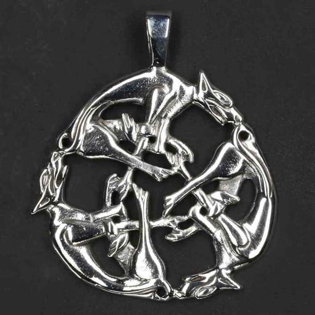 AzureGreen: Drachensilber Celtic Pendant  ANZT[/v 