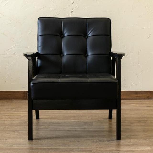 【送料無料】一人掛けレトロソファ 天然木 PVCレザー 合皮 イス 椅子 < インテリア/ライフ 【送料無料】一人掛けレトロソファ 天然木 PVCレザー 合皮 イス 椅子 < インテリア/ライフの