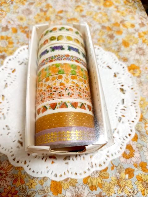新品未開封☆箱入りフルーツ柄マスキングテープ10本セット☆ < インテリア/ライフ  新品未開封☆箱入りフルーツ柄マスキングテープ10本セット☆ < インテリア/ライフの
