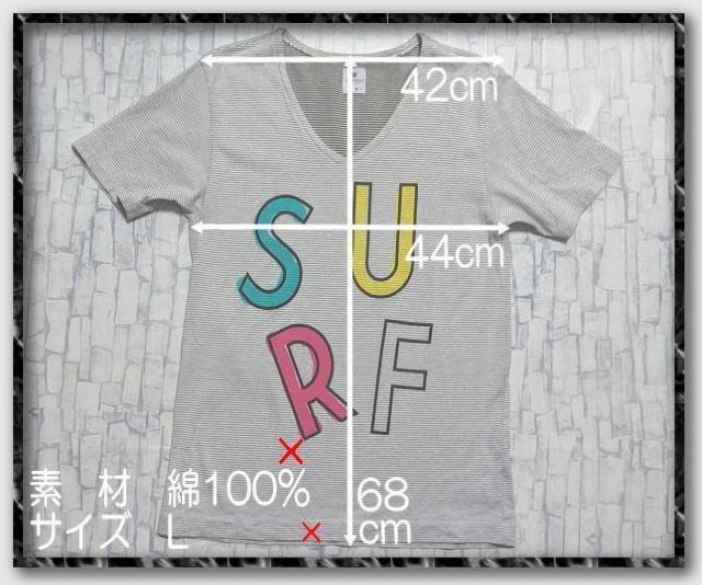 アールニューボールド プリント入りボーダーカットソー★やや難 < ブランド アールニューボールド プリント入りボーダーカットソー★やや難 < ブランドの