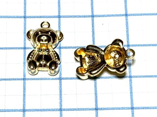 5035 金色 半立体の熊ちゃん 5個 金属パーツ アクセサリーチャーム ハンドメイド材料 クマ くま < ペット/手芸/園芸 5035 金色 半立体の熊ちゃん 5個 金属パーツ アクセサリーチャーム ハンドメイド材料 クマ くま < ペット/手芸/園芸の