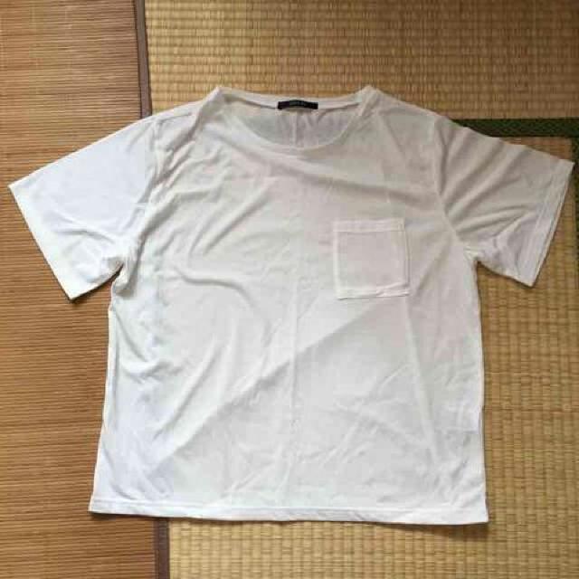 大きいサイズ3L・胸ポケット付ホワイトカラーTシャツ < 女性ファッション  大きいサイズ3L・胸ポケット付ホワイトカラーTシャツ  < 女性ファッションの