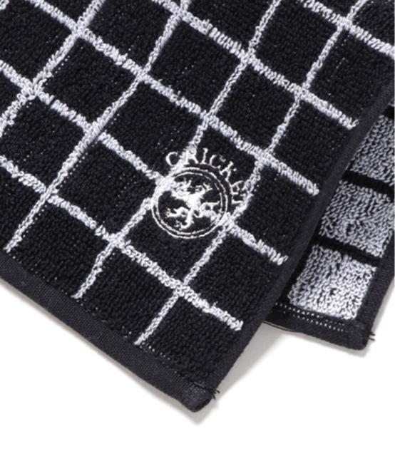 SALE●クリケット【タグ付き】ロゴ入り刺繍タオルハンカチ●黒 < 男性ファッション  SALE●クリケット【タグ付き】ロゴ入り刺繍タオルハンカチ●黒 < 男性ファッションの