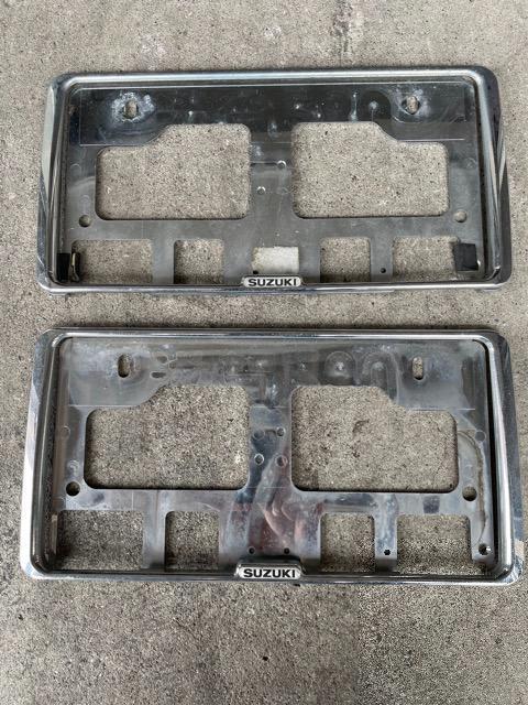 SUZUKI純正オプションメッキナンバーフレーム!1台セット! < 自動車/バイク SUZUKI純正オプションメッキナンバーフレーム!1台セット! < 自動車/バイク