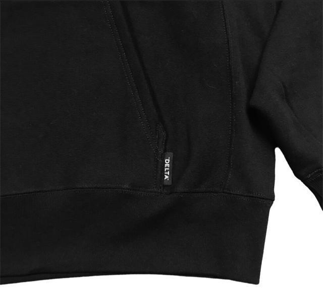 DELTA DECK LOGO HOODIE STRIPE BLACK  jt@bV 