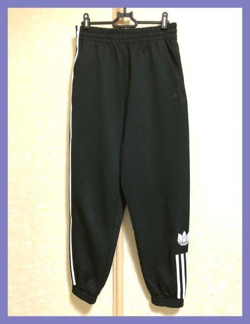 ☆アディダス☆超美品☆刺繍ロゴマークラインジャージジョガーパンツ黒OT☆ < ブランド ☆アディダス☆超美品☆刺繍ロゴマークラインジャージジョガーパンツ黒OT☆ < ブランドの