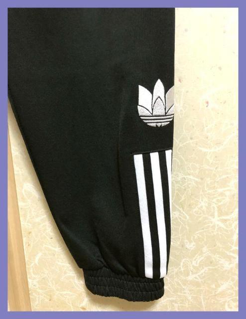 ☆アディダス☆超美品☆刺繍ロゴマークラインジャージジョガーパンツ黒OT☆ < ブランド ☆アディダス☆超美品☆刺繍ロゴマークラインジャージジョガーパンツ黒OT☆ < ブランドの