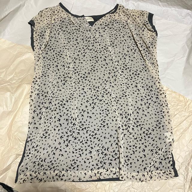 【NOMBRE IMPAIR】 鳥柄 / ノースリーブ チュニック / F ノンブルアンペール < 女性ファッション 【NOMBRE IMPAIR】 鳥柄 / ノースリーブ チュニック / F ノンブルアンペール < 女性ファッションの