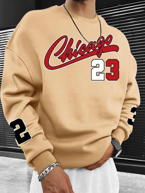 超お買い得1990円★メンズ シカゴ23  スウェットシャツ ルーズフィット USAサイズM(日本サイズXL相当)暗灰色 < 男性ファッション  超お買い得1990円★メンズ シカゴ23  スウェットシャツ ルーズフィット USAサイズM(日本サイズXL相当)暗灰色 < 男性ファッションの