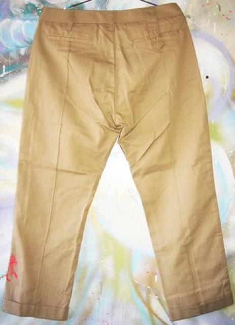 Jah Lion クロップド チノ パンツ レゲエ ライオン レア < 男性ファッション  Jah Lion クロップド チノ パンツ レゲエ ライオン レア < 男性ファッションの