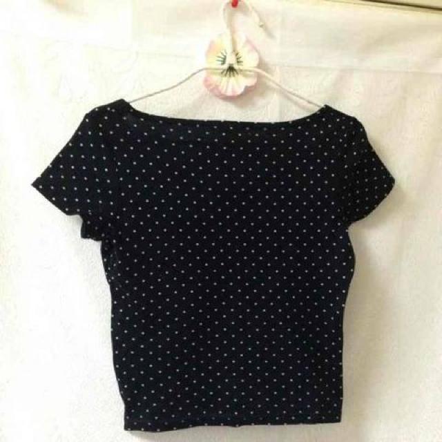 ジャイロ モノトーン ドット Vネック ニット Tシャツ カットソー < ブランド  ジャイロ モノトーン ドット Vネック ニット Tシャツ カットソー < ブランドの