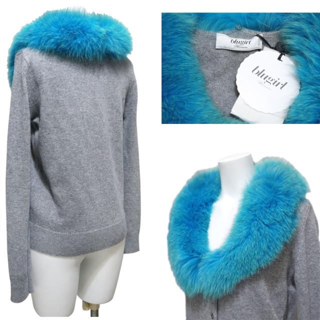 新品ブルーガールblugirlFOXファー襟カーディガン グ < ブランド 新品ブルーガールblugirlFOXファー襟カーディガン グ < ブランドの