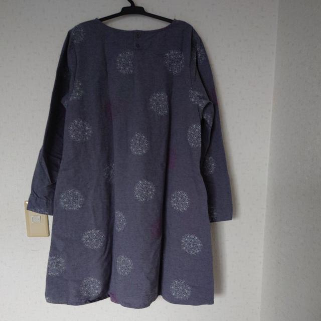 cross talk club◇長袖Aライン チュニック ブルーグレー×花 Mサイズ◇美品 < 女性ファッション  cross talk club◇長袖Aライン チュニック ブルーグレー×花 Mサイズ◇美品 < 女性ファッションの