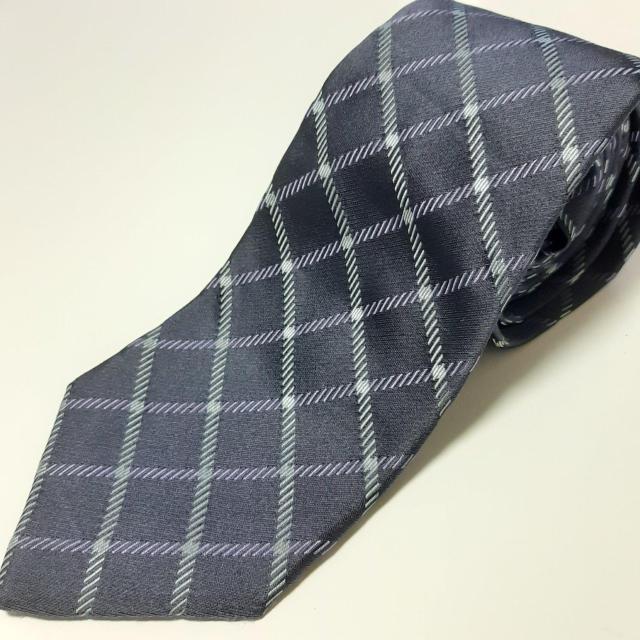 美品 Kent ネクタイ  紺色 チェック 545 < 男性ファッション  美品 Kent ネクタイ  紺色 チェック 545  < 男性ファッションの