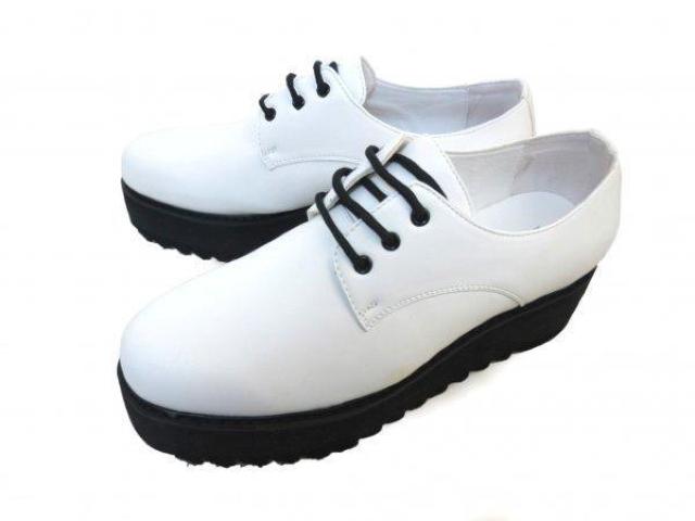 1円~C446新品Love Hunterシャークソール厚底プレーントゥ/オックスフォードシューズ26.5a白♂ < 男性ファッション 1円~C446新品Love Hunterシャークソール厚底プレーントゥ/オックスフォードシューズ26.5a白♂ < 男性ファッションの