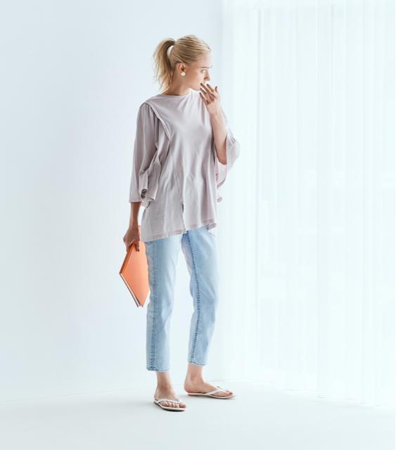 Yanuk 2way ギャザースリーブ Tシャツ ヤヌーク フリーサイズ < ブランド Yanuk 2way ギャザースリーブ Tシャツ ヤヌーク フリーサイズ < ブランドの