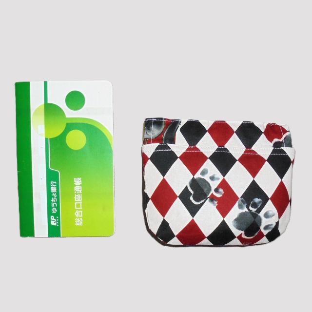 ◆ペコちゃん◆猫耳猫コス・赤黒柄ダイヤ柄◆13p幅バネポーチ < 女性ファッション ◆ペコちゃん◆猫耳猫コス・赤黒柄ダイヤ柄◆13p幅バネポーチ < 女性ファッションの