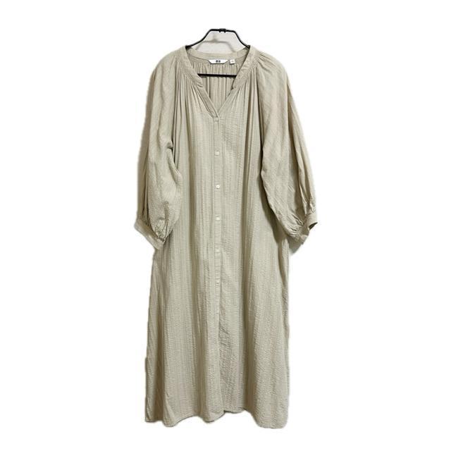 【美品】7分袖シャツワンピース|UNIQLO|サイズM|コットン < 女性ファッション  【美品】7分袖シャツワンピース|UNIQLO|サイズM|コットン < 女性ファッションの