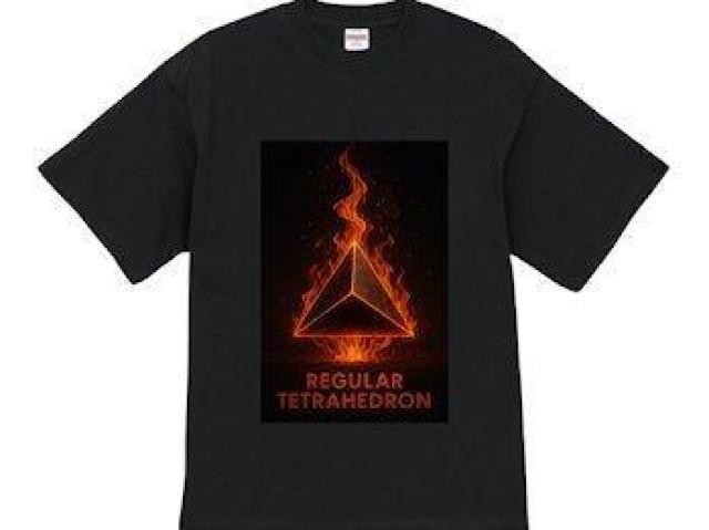 ハイクオリティー Tシャツ正四面体 火 レギュラーテトラヘドロン < 男性ファッション ハイクオリティー Tシャツ正四面体 火 レギュラーテトラヘドロン < 男性ファッションの