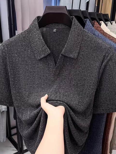 超お買い得2790円★オールドマネースタイル 縦縞ポロニットシャツ USAサイズM(日本サイズXL相当)ブラックグレー < 男性ファッション 超お買い得2790円★オールドマネースタイル 縦縞ポロニットシャツ USAサイズM(日本サイズXL相当)ブラックグレー < 男性ファッションの