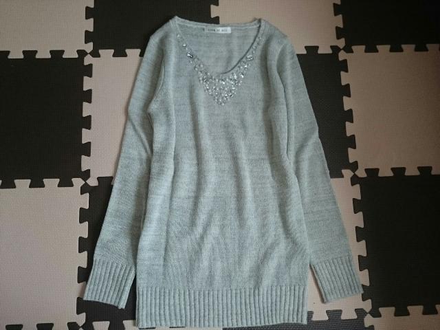 LINK IT ALL リンクイットオール☆ビジュー&パール付きニット★美品☆ < ブランド  LINK IT ALL リンクイットオール☆ビジュー&パール付きニット★美品☆  < ブランドの