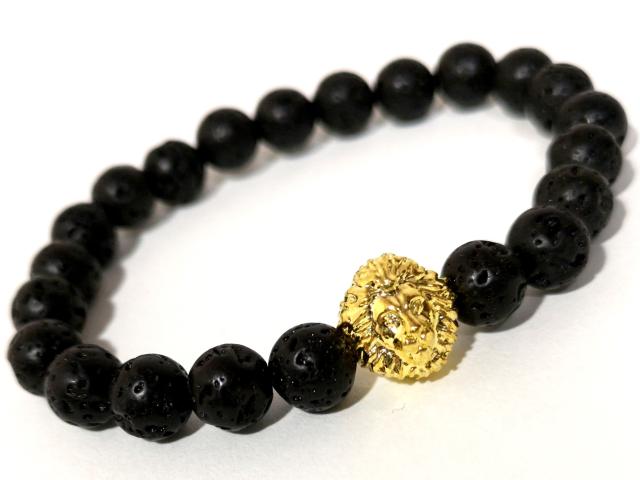 【新品・未使用】数珠 GOLD LION ライオン【獅子】ブレスレット < 男性アクセサリー/時計  【新品・未使用】数珠 GOLD LION ライオン【獅子】ブレスレット < 男性アクセサリー/時計の