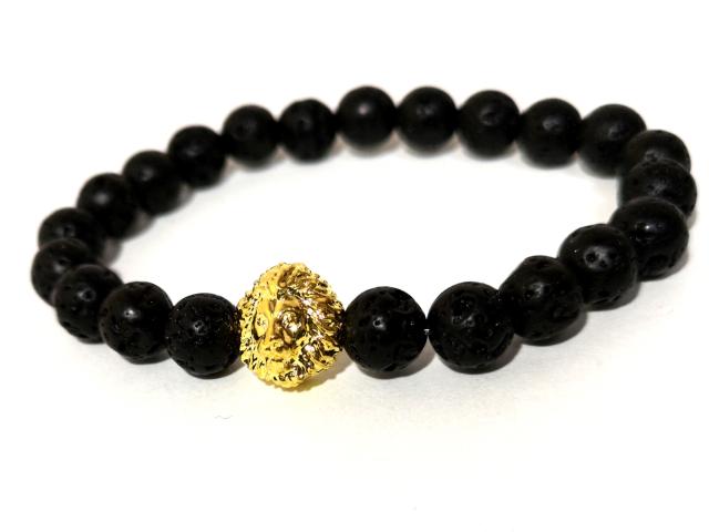 【新品・未使用】数珠 GOLD LION ライオン【獅子】ブレスレット < 男性アクセサリー/時計  【新品・未使用】数珠 GOLD LION ライオン【獅子】ブレスレット < 男性アクセサリー/時計の