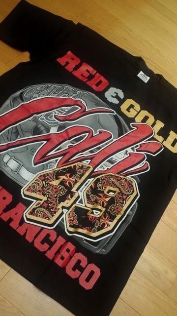 LA直輸入 RED&GOLD Tシャツ 黒ブラック サイズ3XL XXXL GC < 男性ファッション  LA直輸入 RED&GOLD Tシャツ 黒ブラック サイズ3XL XXXL GC < 男性ファッションの