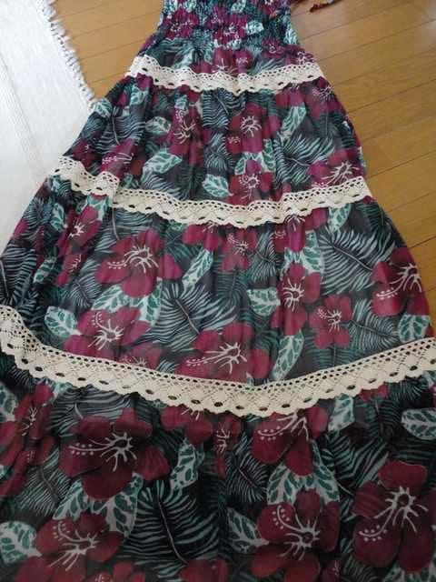 リドートワンピ ハイビスカス柄 < 女性ファッション リドートワンピ ハイビスカス柄 < 女性ファッションの