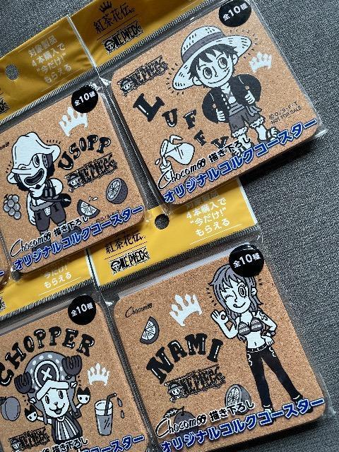 ♯新品♯ONE PIECE  紅茶花伝  chocomo 書き下ろし オリジナル コルク コースター  5枚セット  ワンピース < ホビー  ♯新品♯ONE PIECE  紅茶花伝  chocomo 書き下ろし オリジナル コルク コースター  5枚セット  ワンピース < ホビーの