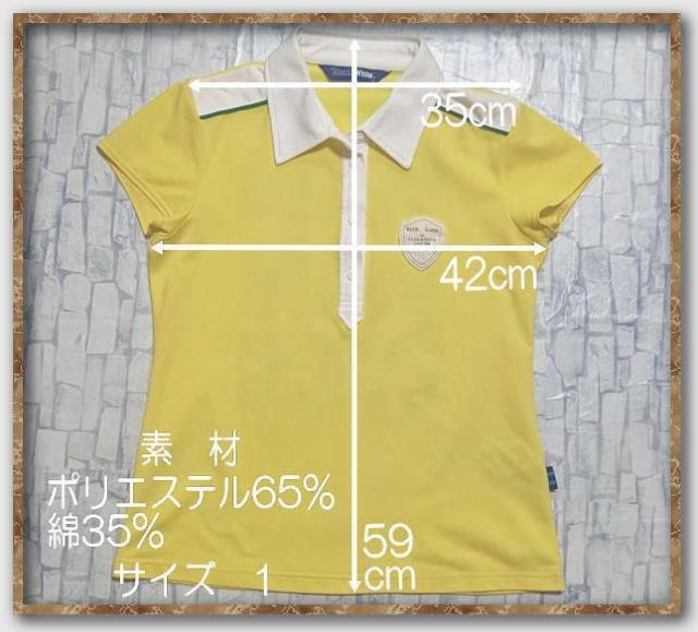 ブラックアンドホワイト アップリケ付き半袖ポロシャツ 黄 < レジャー/スポーツ  ブラックアンドホワイト アップリケ付き半袖ポロシャツ 黄 < レジャー/スポーツの