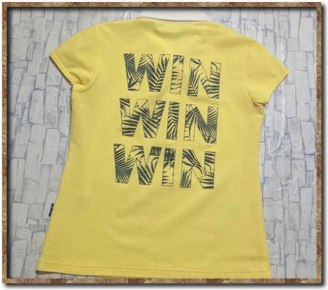 ブラックアンドホワイト アップリケ付き半袖ポロシャツ 黄 < レジャー/スポーツ  ブラックアンドホワイト アップリケ付き半袖ポロシャツ 黄 < レジャー/スポーツの