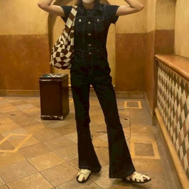 未使用!!◆SHEIN SXY/シーイン◆ボタンフロントフラップポケットデニムジャンプスーツ★デニムオールインワン < 女性ファッション  未使用!!◆SHEIN SXY/シーイン◆ボタンフロントフラップポケットデニムジャンプスーツ★デニムオールインワン  < 女性ファッションの