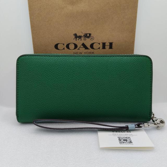 新品COACH 長財布 ホース&キャリッジ アコーディオンジップアラウンドウォレット グリーン 男女兼用 < ブランド 新品COACH 長財布 ホース&キャリッジ アコーディオンジップアラウンドウォレット グリーン 男女兼用 < ブランドの