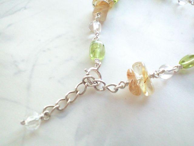 SF*ルチルとペリドットのブレスレット*15011 < 女性アクセサリー/時計  SF*ルチルとペリドットのブレスレット*15011 < 女性アクセサリー/時計の