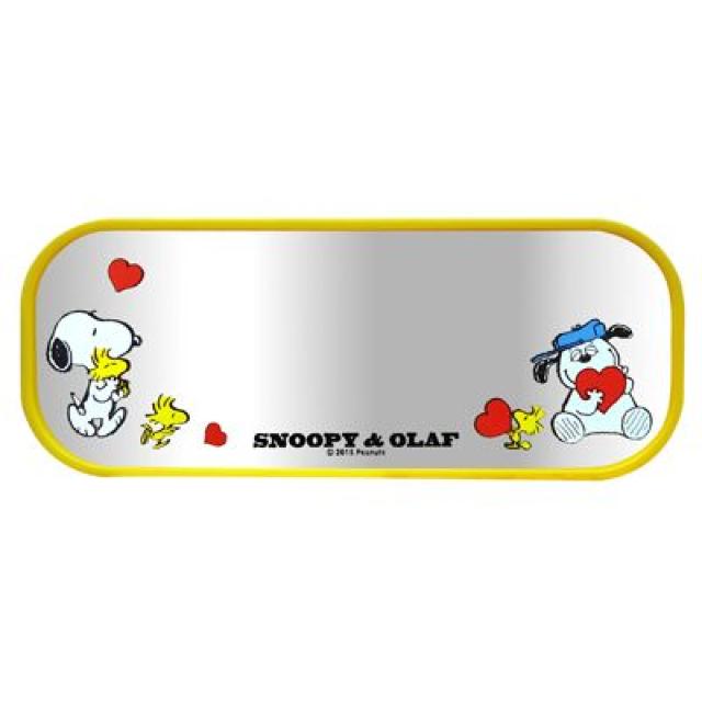 《New》スヌーピー&オラフ★取り付け簡単・視界良好*大きなミラー/ルームミラー < 自動車/バイク 《New》スヌーピー&オラフ★取り付け簡単・視界良好*大きなミラー/ルームミラー < 自動車/バイク