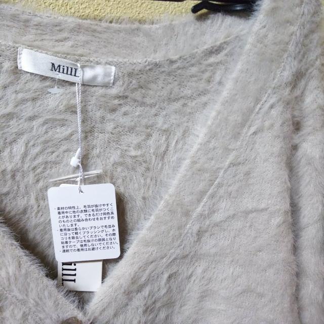 MillL★新品★モヘア風カーデ/ベージュ/M < 女性ファッション  MillL★新品★モヘア風カーデ/ベージュ/M < 女性ファッションの