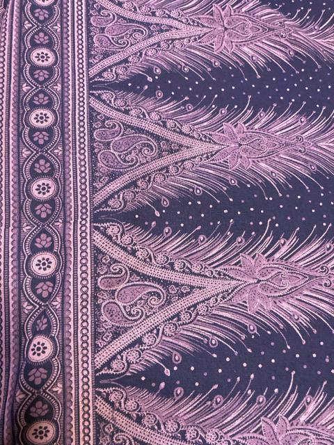 ペーズリー羽根柄ワイドパンツ★ネイビー★アジアン★エスニック < 女性ファッション  ペーズリー羽根柄ワイドパンツ★ネイビー★アジアン★エスニック < 女性ファッションの