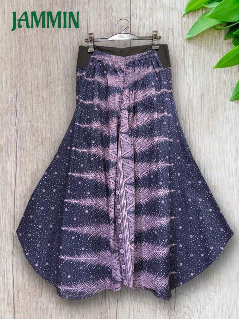 ペーズリー羽根柄ワイドパンツ★ネイビー★アジアン★エスニック < 女性ファッション  ペーズリー羽根柄ワイドパンツ★ネイビー★アジアン★エスニック < 女性ファッションの