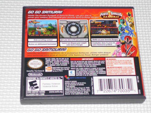 DS★POWER RANGERS SAMURAI 海外版 北米版 < ゲーム本体/ソフト  DS★POWER RANGERS SAMURAI 海外版 北米版 < ゲーム本体/ソフトの